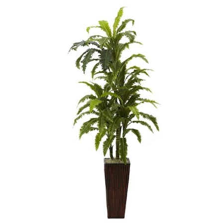 Nearly Natural Margarintum with Bamboo Planter 6748